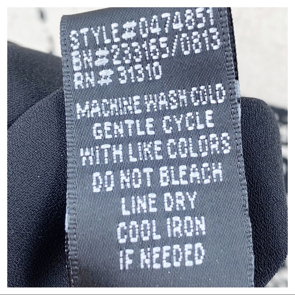 AB Studio Long Sleeve Pullover Blouse Chevron S - Picture 7 of 7